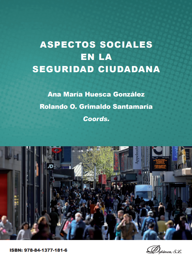 Portada capitulo Género, familia, conductas antisociales y victimización en adolescentes. En Aspectos sociales en la seguridad ciudadana