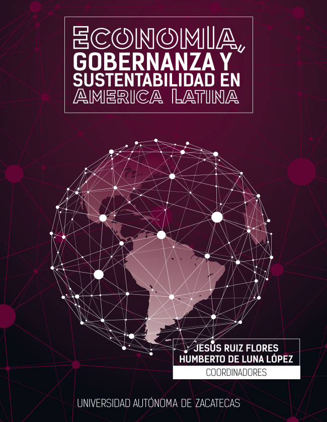 Portada capitulo Eficiencia Colectiva como Determinante en el Escalamiento en la Cadena Global de Valor de salud: Caso del Clúster Médico de Jalisco, en Economía, Gobernanza y Sustentabilidad en América Latina