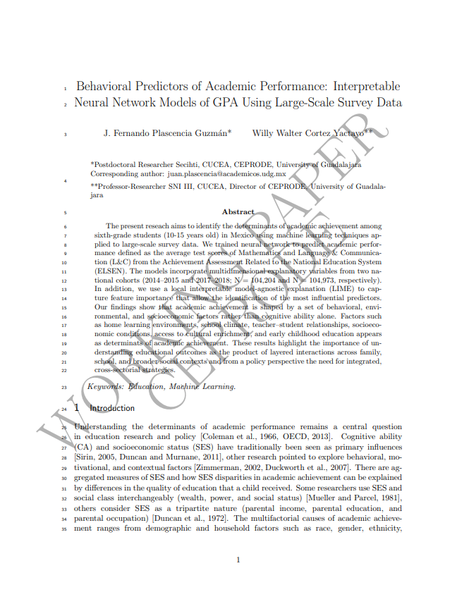 Portada cuaderno Behavioral Predictors of Academic Performance: Interpretable Neural Network Models of GPA Using Large-Scale Survey Data